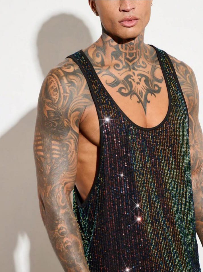 Bonga Boys Manfinity Aftrdrk Men's Knitted Casual Glitter Vests